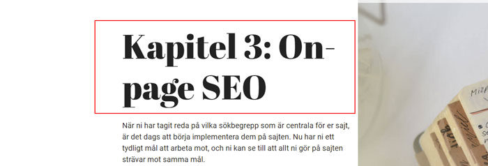 exempel på h1rubrik 